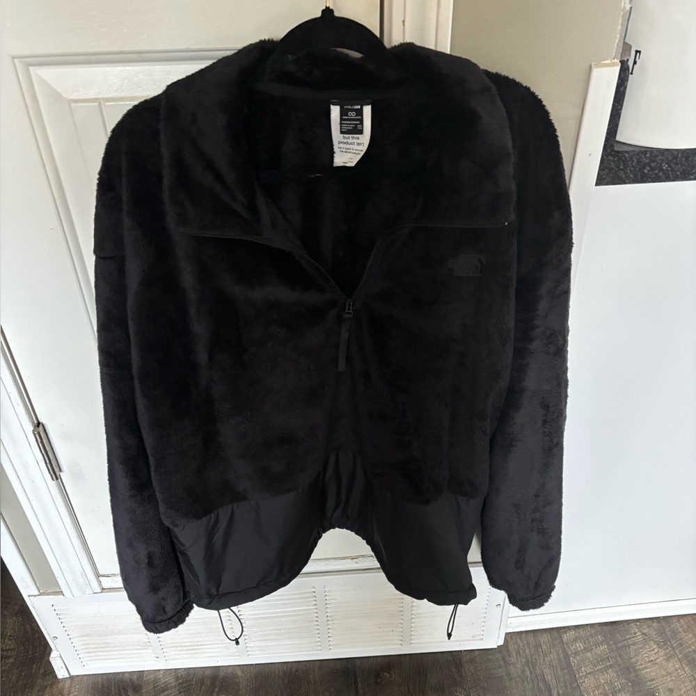 Womens North Face Half Zip Pullover Size XXL Black nwot